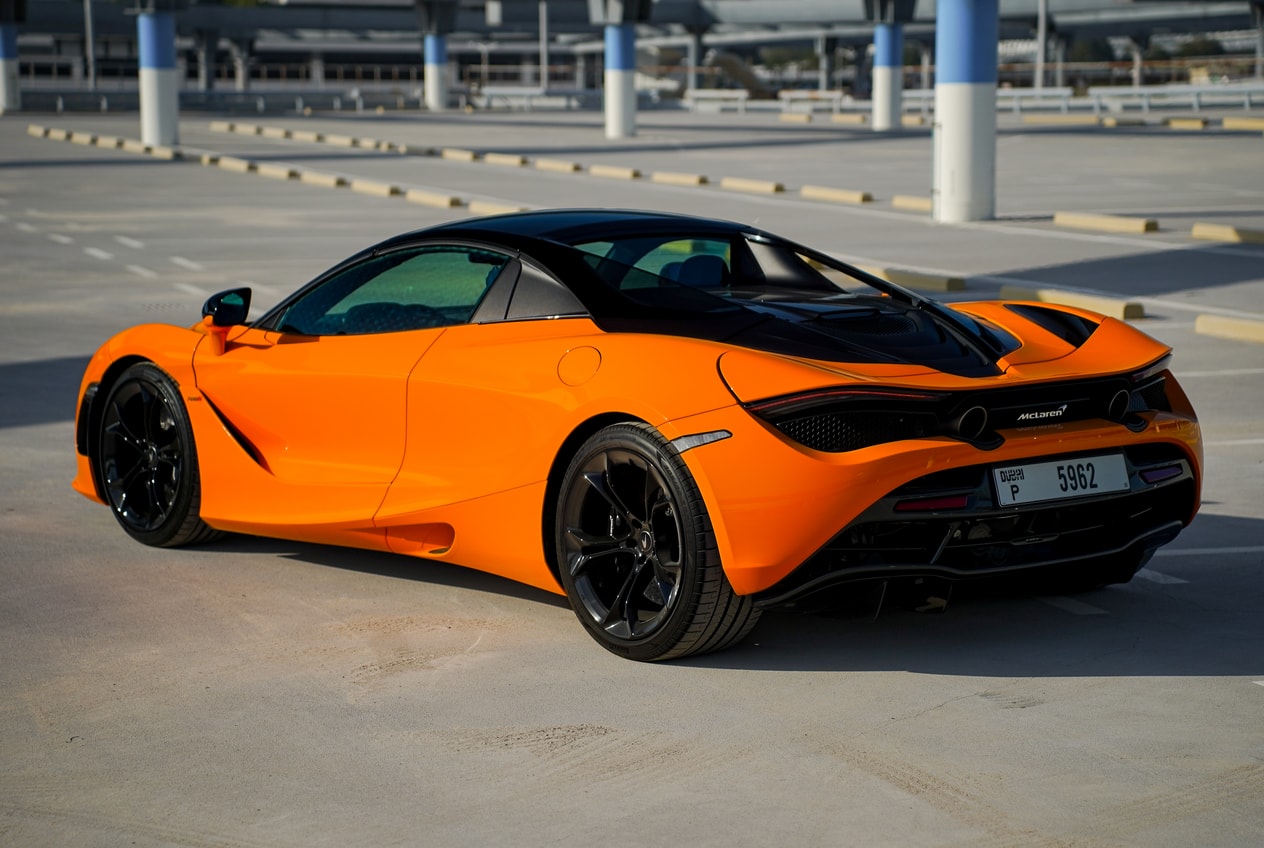 McLaren 720S Spider Orange for rent in Dubai